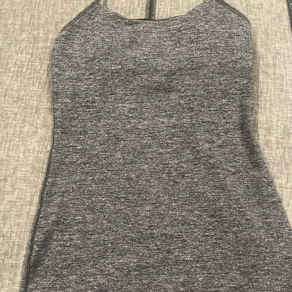 lululemon athletica Tops - LULULEMON Tank Womens Size 6 Dark Gray Power Y Padded Athleisure Racerback